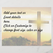 彼は復活した – 宗教復活祭の聖書の節 チラシ (裏面)