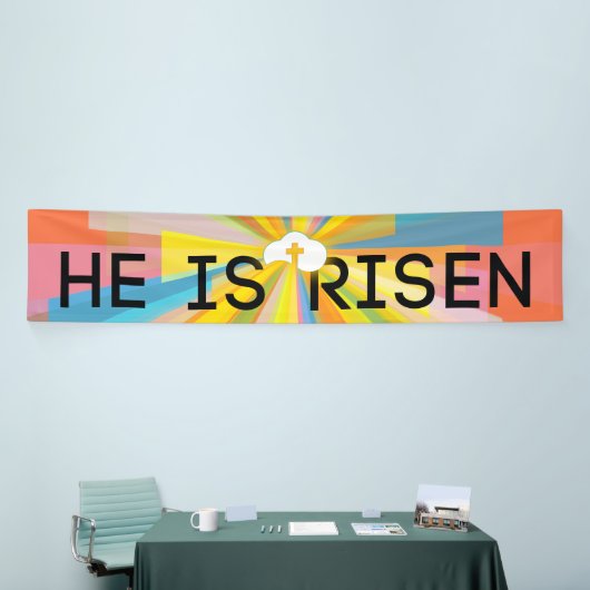 彼は復活した 横断幕 (トレードショー)