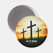 彼は復活している – イースターイラストレーション マグネット (正面/裏面)