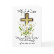 彼は復活し、イースターのグリーティングカードとクロス