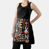 彼は復活イエスフローラかわいいイースターバニーウサギ エプロン (インサイチュ)