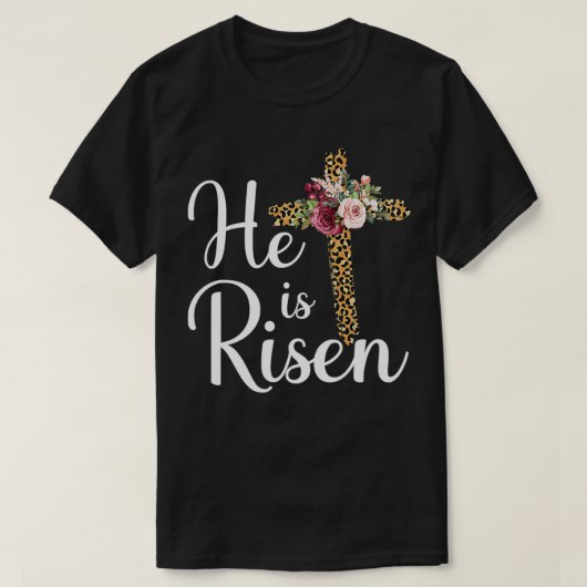 彼は復活イエス・キリスト十字架イースター1 Tシャツ (デザイン正面)
