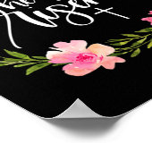 彼は復活イエス・キリスト教ハッピーイースターフローラWr ポスター (角)