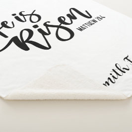 彼は復活イースターブランケットのシェルパブラック&ホワイト シェルパブランケット