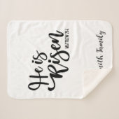 彼は復活イースターブランケットのシェルパブラック&ホワイト シェルパブランケット (正面(横))