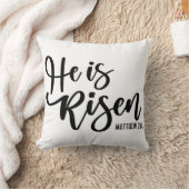 彼は復活イースター装飾用クッションブラック&ホワイト クッション (ブランケット)