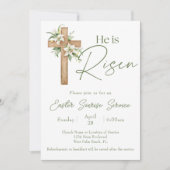 彼は復活フローラ教会イースターサンライズサービス 招待状 (正面)