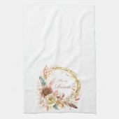 彼は復活ボホフローラリースイースター キッチンタオル (縦)