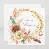 彼は復活ボホフローラリースイースター シーズンカード (正面/裏面)