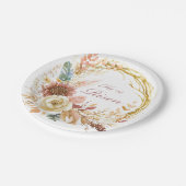 彼は復活ボホフローラリースイースター ペーパープレート (アングル)