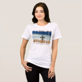 彼は復活祭のキリスト教筆跡を上げた トライブレンドＴシャツ (正面全面)