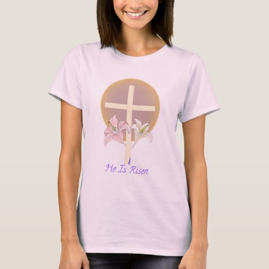 彼は復活祭のクロス・クリスチャンを起こした Tシャツ (正面)