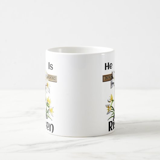 彼は復活祭のクロス・ライリーのクリスチャンを復活させた コーヒーマグカップ (中央)