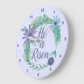 彼は復活祭のフローラを起こした ラージ壁時計 (傾斜)