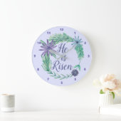 彼は復活祭のフローラを起こした ラージ壁時計 (ホーム)