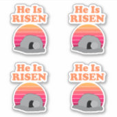 彼は復活祭の伝言を起こした シール (正面)