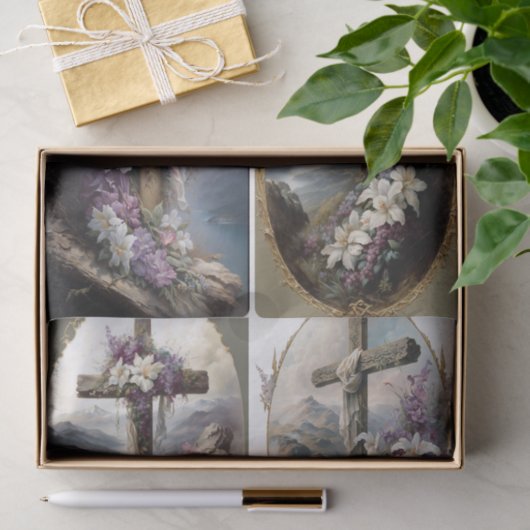 彼は復活祭の十字架を起こした 薄葉紙 (ギフト)