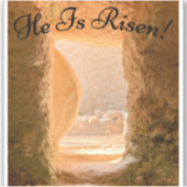 彼は復活祭の復活の日クリスチャンになった シール (正面)