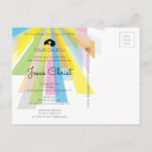 彼は復活祭の招待状を起こした インビテーションポストカード (裏面)