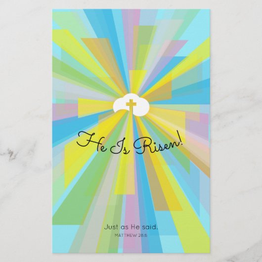 彼は復活祭の招待状を起こした チラシ (正面)