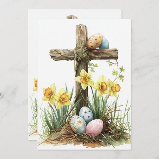 彼は復活祭の日に正当なグリーティングカードを復活させた シーズンカード (正面/裏面)