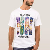 彼は復活祭の本を上げた Tシャツ (正面)