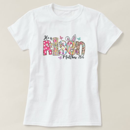 彼は復活祭のTシャツを起こした Tシャツ (デザイン正面)