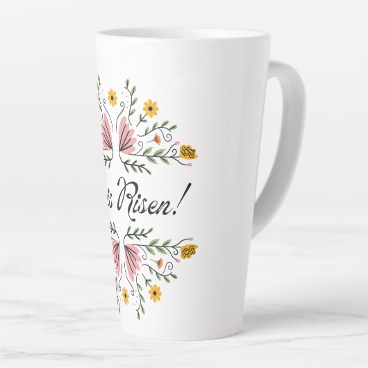 彼は復活祭を起こした カフェラテマグ (右アングル)