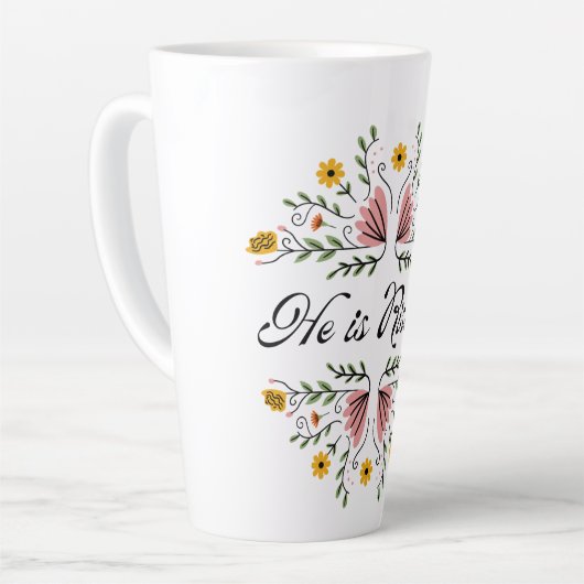 彼は復活祭を起こした カフェラテマグ (左アングル)