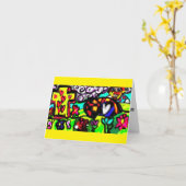 彼は復活祭を起こした カード (黄色い花)