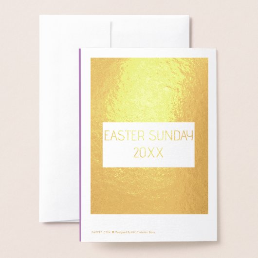 彼は復活祭を起こした 箔カード (裏面封筒付き)