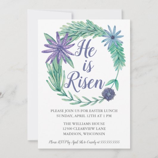 彼は復活祭エレガントのパーティーだ 招待状 (正面)