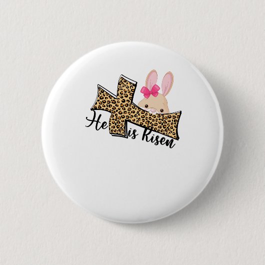 彼は復活祭、キリスト教の復活祭を女性のために復活した 缶バッジ (正面)