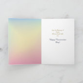 彼は復活金ゴールドクロス復活祭フローラリースカード ノートカード (内部)