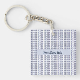 彼は性別表現を青い繰り返している キーホルダー