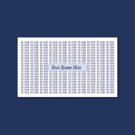 彼は性別表現を青い繰り返している 長方形シール