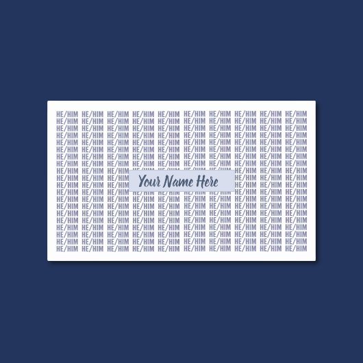 彼は性別表現を青い繰り返している 長方形シール