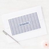 彼は性別表現を青い繰り返している 長方形シール (封筒)