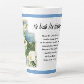 彼は感動的私を立派なものにした カフェラテマグ (正面)