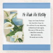 彼は感動的私を立派なものにした ガラスコースター (正面)