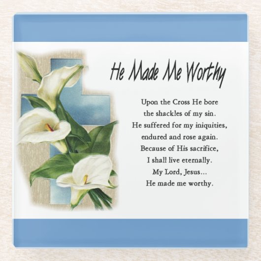 彼は感動的私を立派なものにした ガラスコースター (正面)