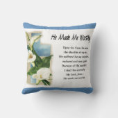 彼は感動的私を立派なものにした クッション (裏面)