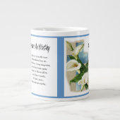 彼は感動的私を立派なものにした ジャンボコーヒーマグカップ (正面)