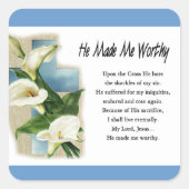 彼は感動的私を立派なものにした スクエアシール (正面)