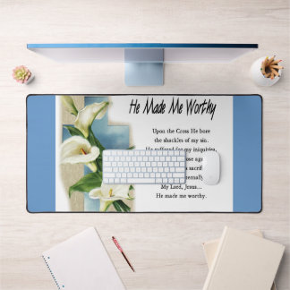 彼は感動的私を立派なものにした デスクマット