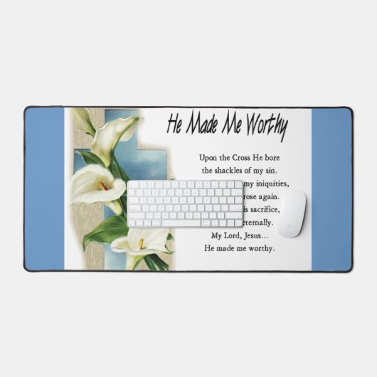 彼は感動的私を立派なものにした デスクマット (キーボード&マウス)