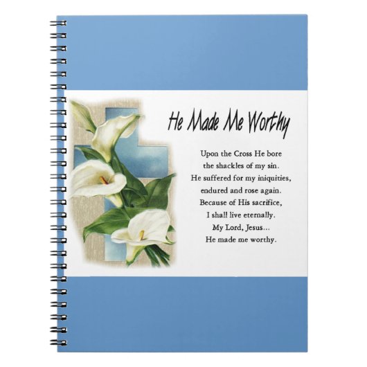 彼は感動的私を立派なものにした ノートブック (正面)