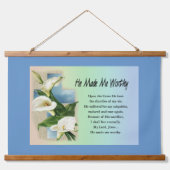 彼は感動的私を立派な額飾りにした 吊り下げ型タペストリー (正面)