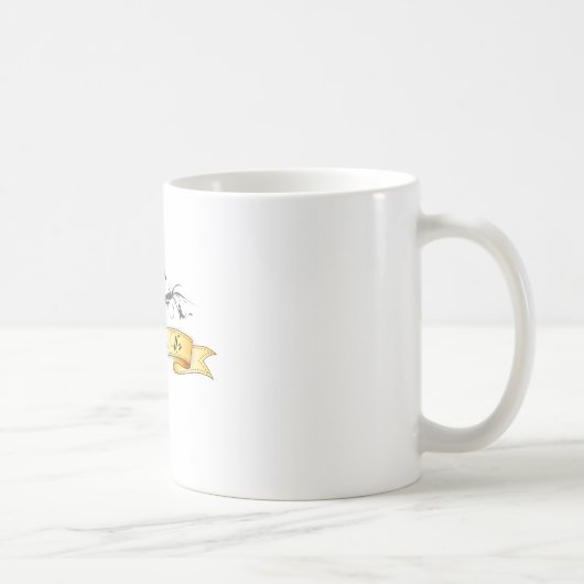 彼は我々のフローラ十字架で死んだ コーヒーマグカップ (右)