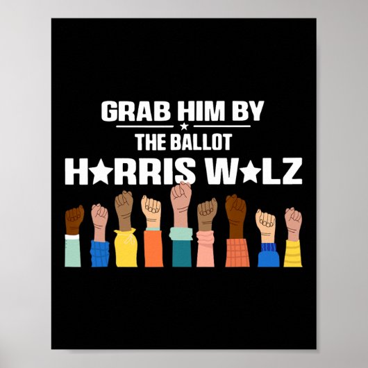 彼は投票Kamala 2024 Harris Electioによっておもしろい彼 ポスター (正面)
